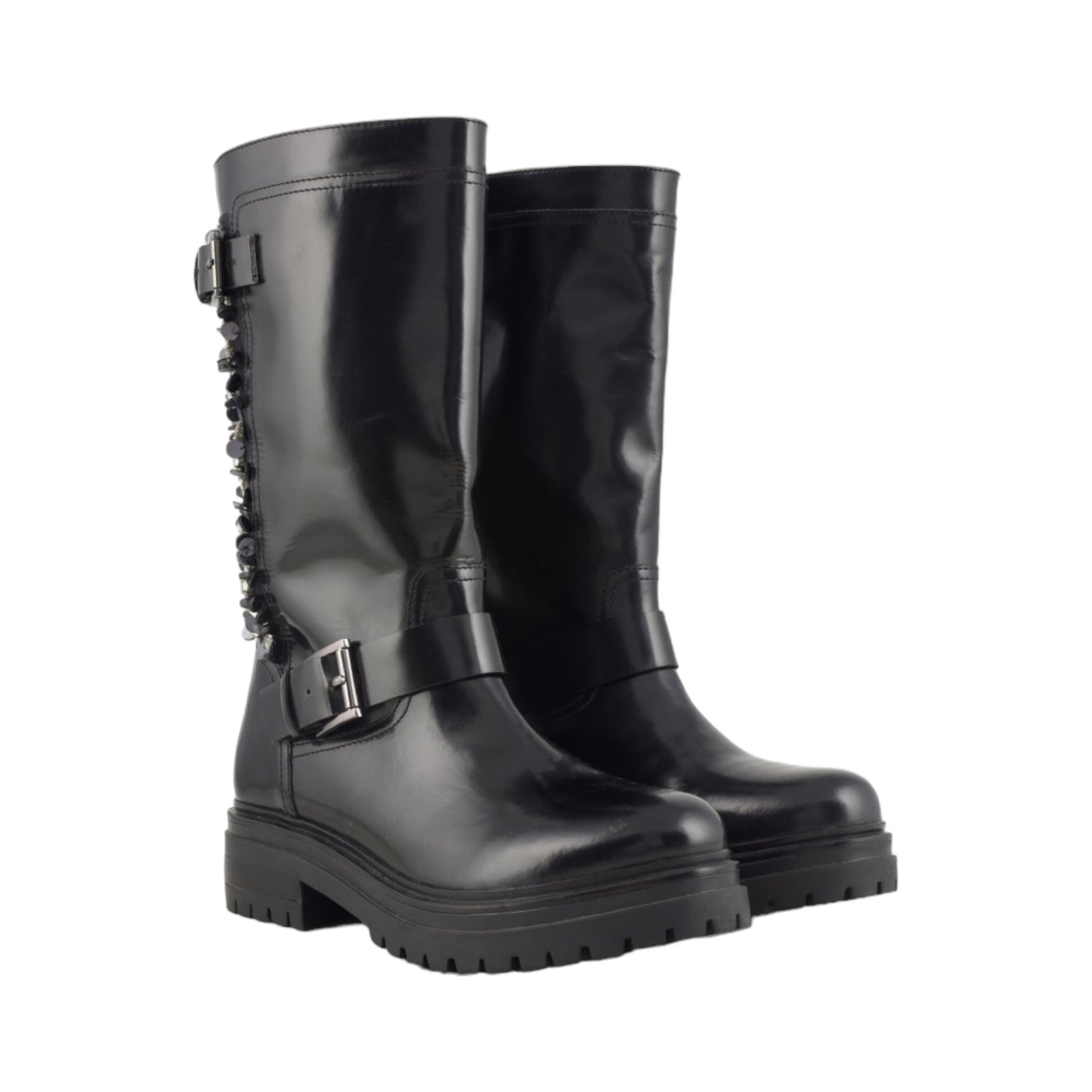 Biker boot alto Coral Blue