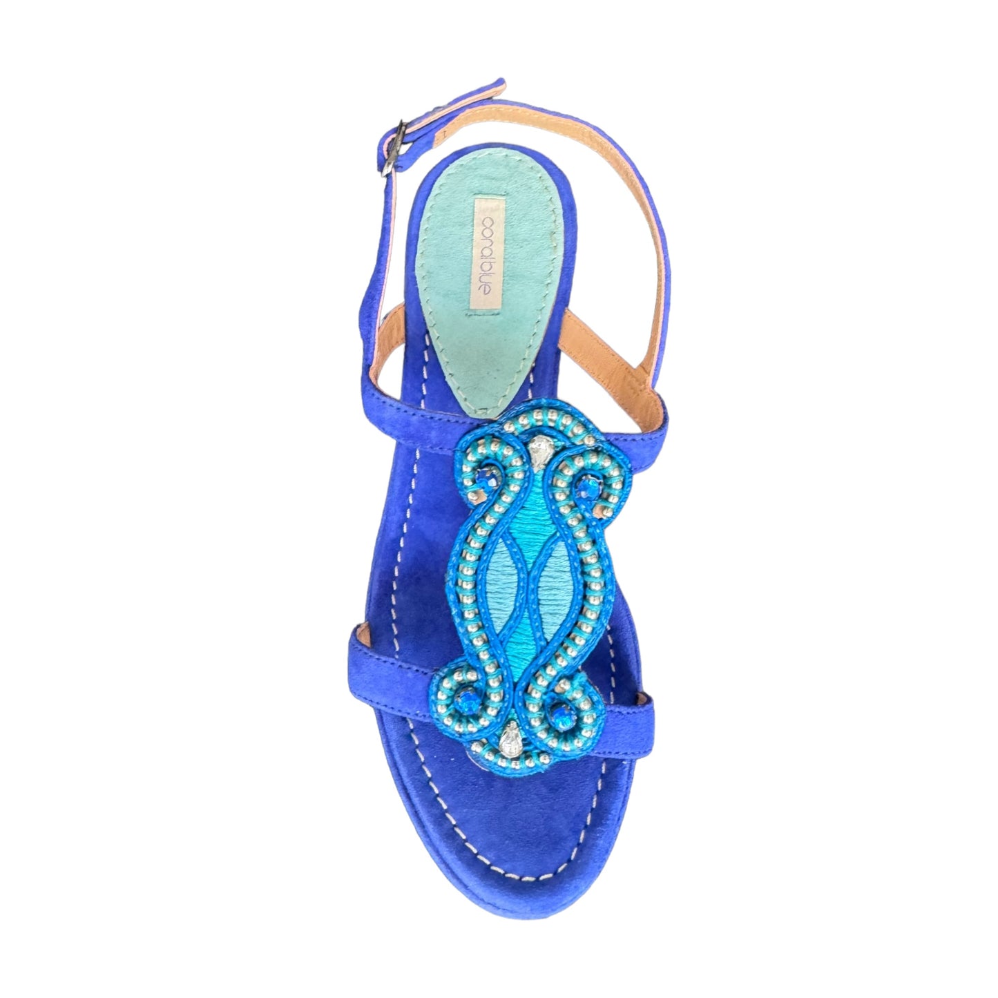 Zeppa tessuto blu Coral blue