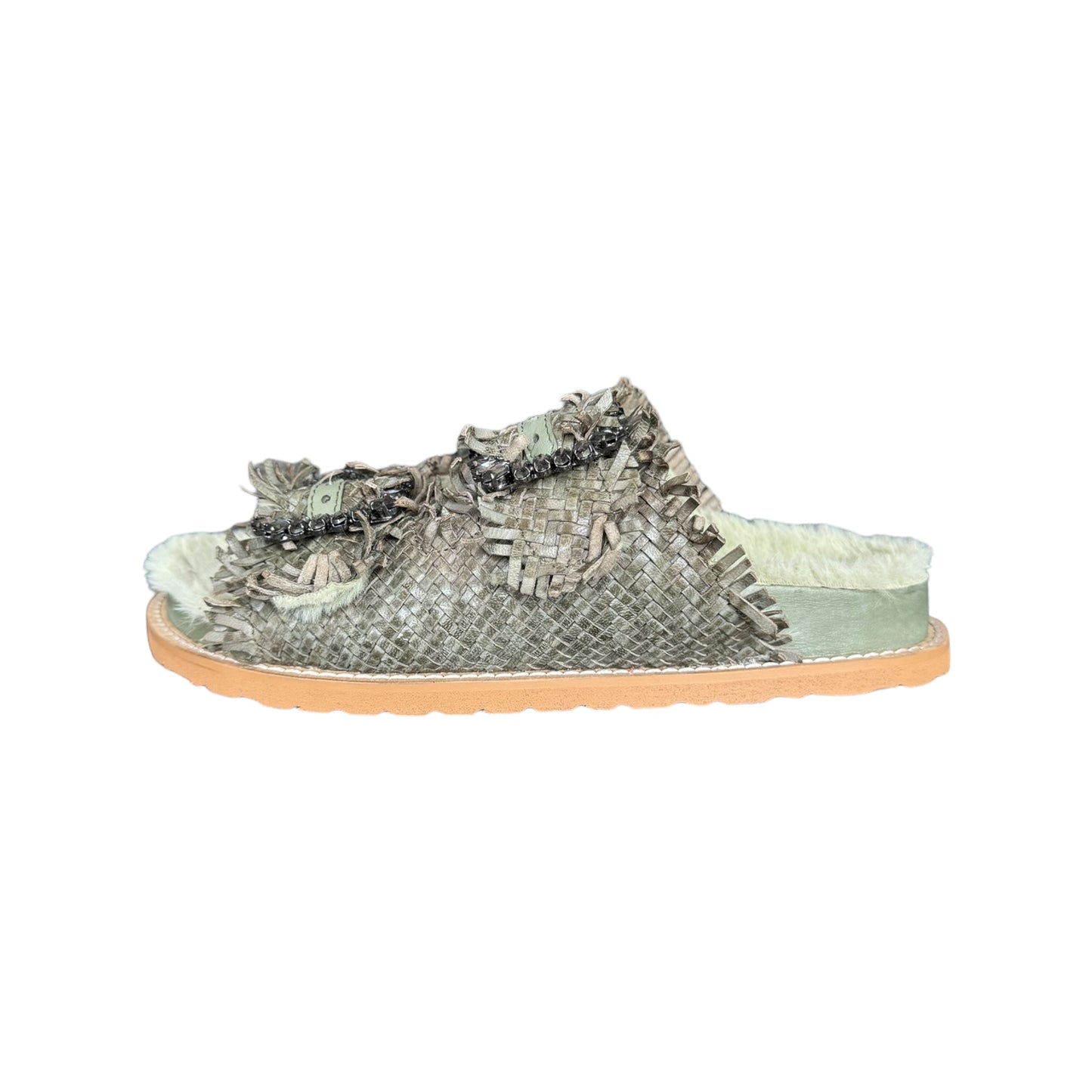 Ciabatta pell Coral Blue