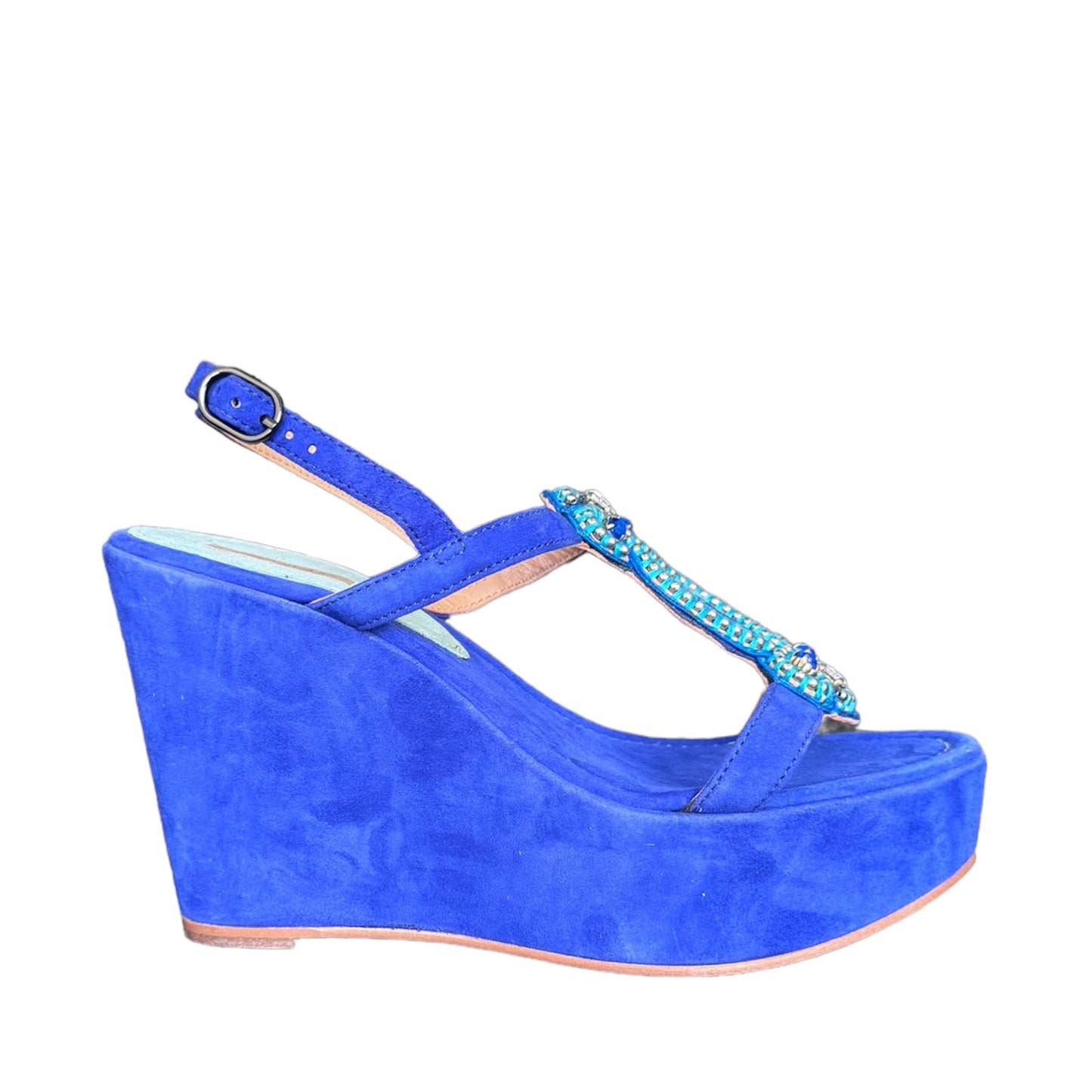 Zeppa tessuto blu Coral blue