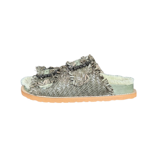 Ciabatta pell Coral Blue